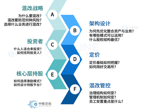 混改“六大关键领域和15个核心问题”