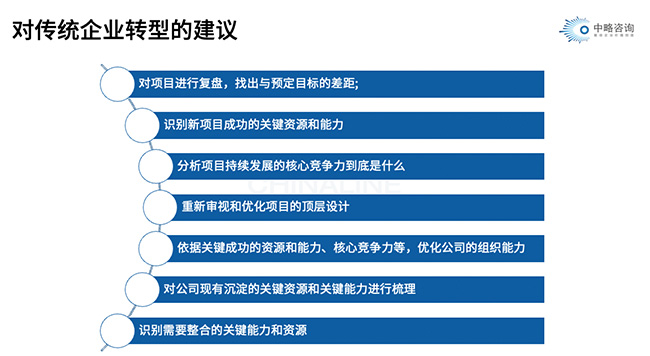 对传统企业转型的建议